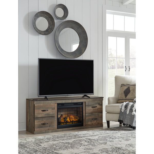 Signature Design by Ashley Trinell TV Stand With Electric Fireplace